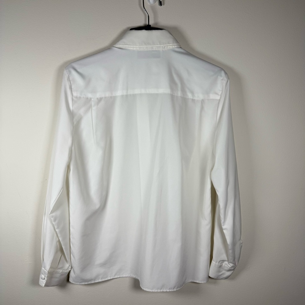 Josephine Business White Collared Button Up Shirt Size 6 Office - Picture 9 of 9